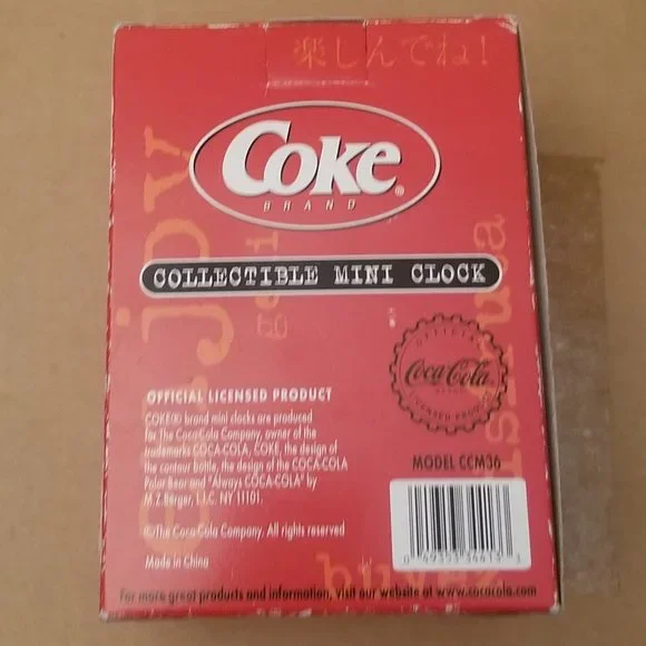 vintage Coca Cola mini clock, soda in ice - Picture 3 of 3